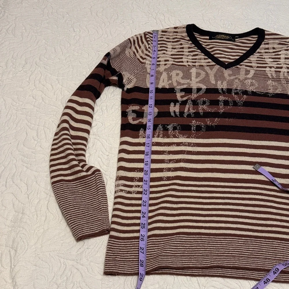 Ed Hardy by Christian Audigier unisex V neck sweater XL